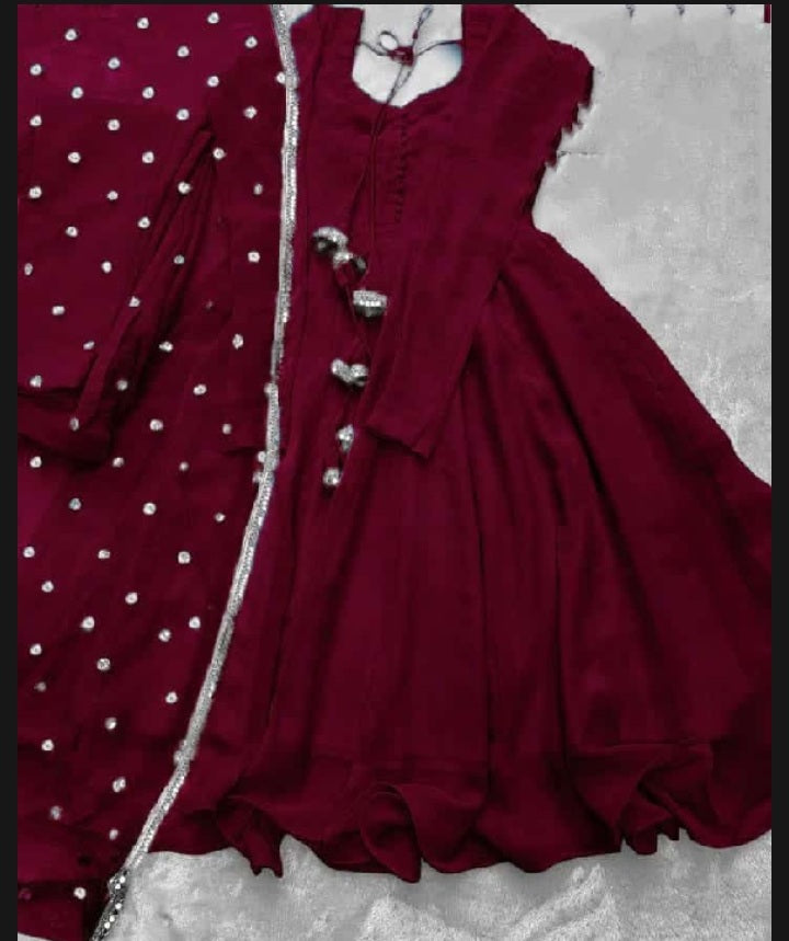 Fancy Chiffon Maxi 3pc Punjabi Set - Elegant and Trendy Design