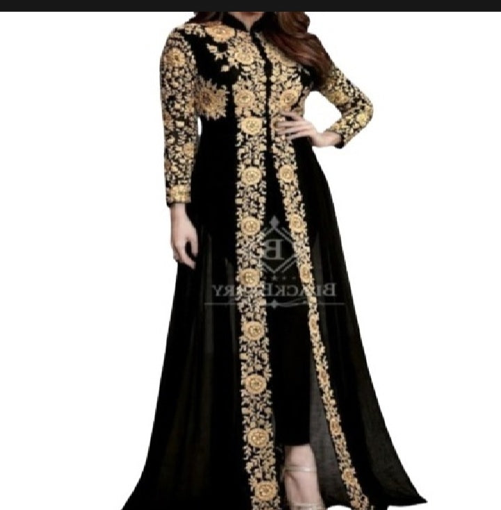 Eid Collection|Stylish Embroidered Cut Style Maxi (Shirt+Trouser) Fancy Two Piece Suit For Women By Dealistaan